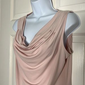 Calvin Klein Pink Cowl Neck Sleeveless Top